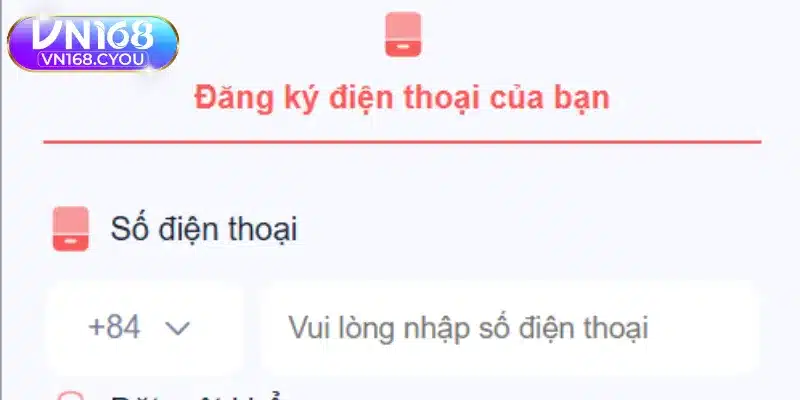 Cập nhật các điều kiện khi đăng ký VN168